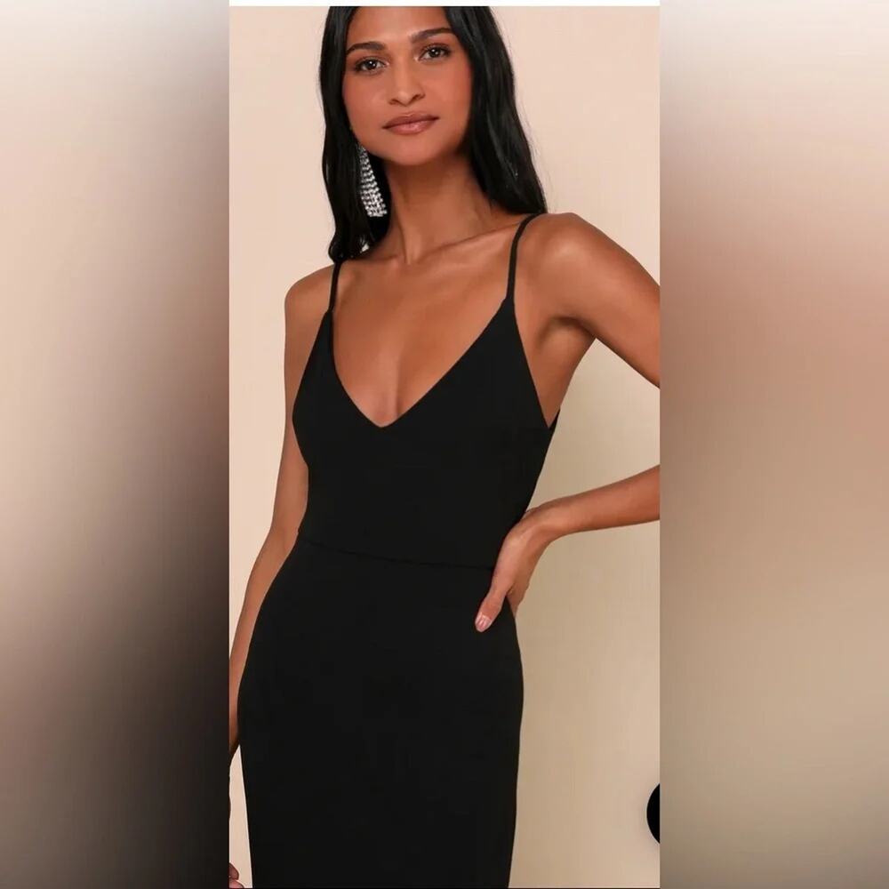 Lulus Infinite Glory Elegnt Stretch Knit Maxi  Dress Sz Large # 36